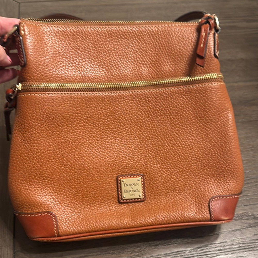 Dooney & Bourke Tan Pebbled Leather Crossbody